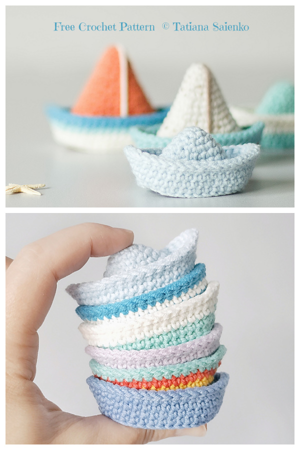 Crochet Boat and Sailboat Amigurumi Free Pattern