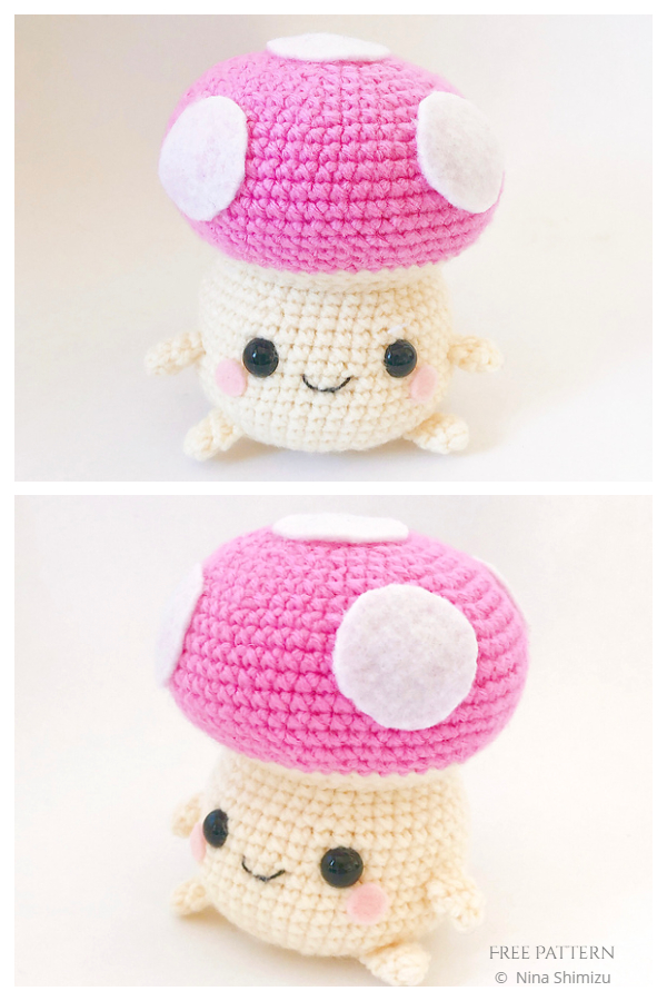 Crochet Mushroom Doll Amigurumi Free Pattern + Video