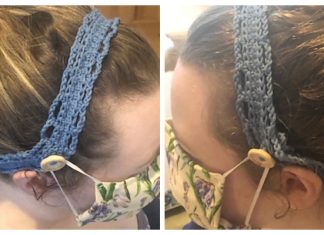 Buttoned Headband Mask Holder Free Crochet Patterns Buttoned Headband Mask Holder Free Crochet Pattern