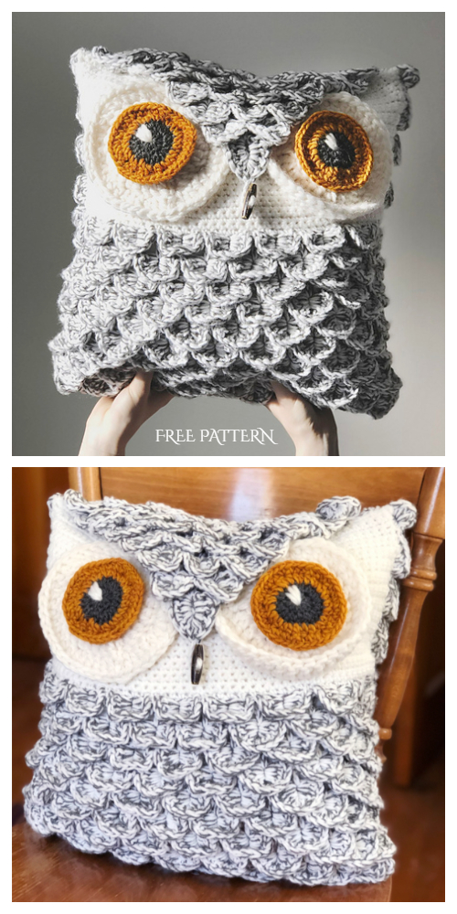 Owl Pillow Free Crochet Pattern 