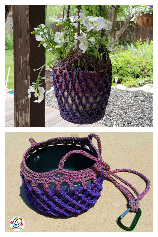 Easy Pot Planter Hanger Free Crochet Patterns