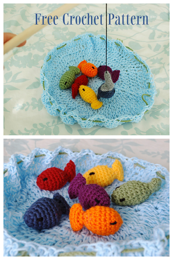 Stash Yarn Rainbow Fishing Game Free Crochet Patterns