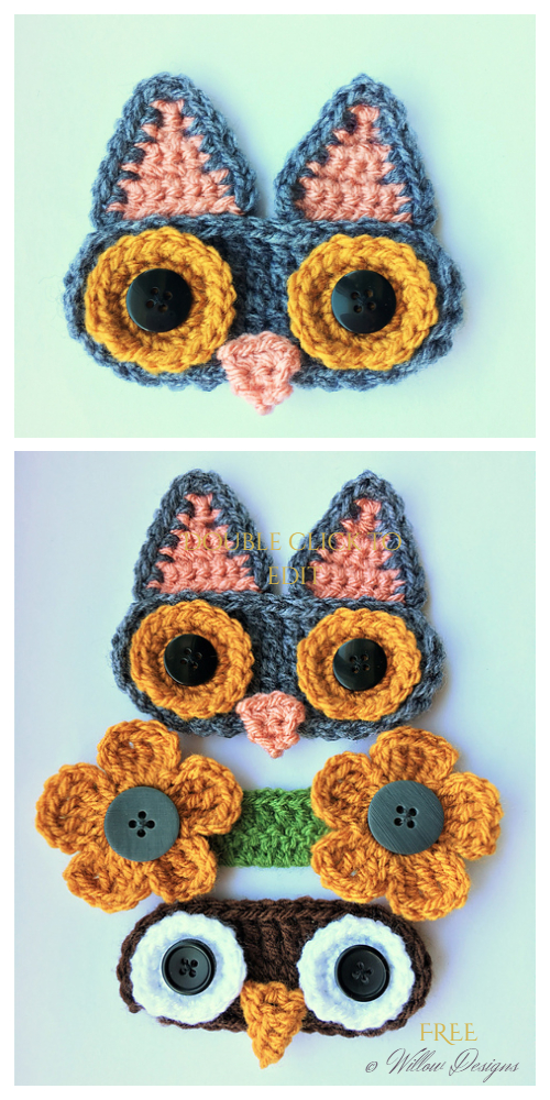 Quick Cat & Owl Face Mask Mates Free Crochet Patterns
