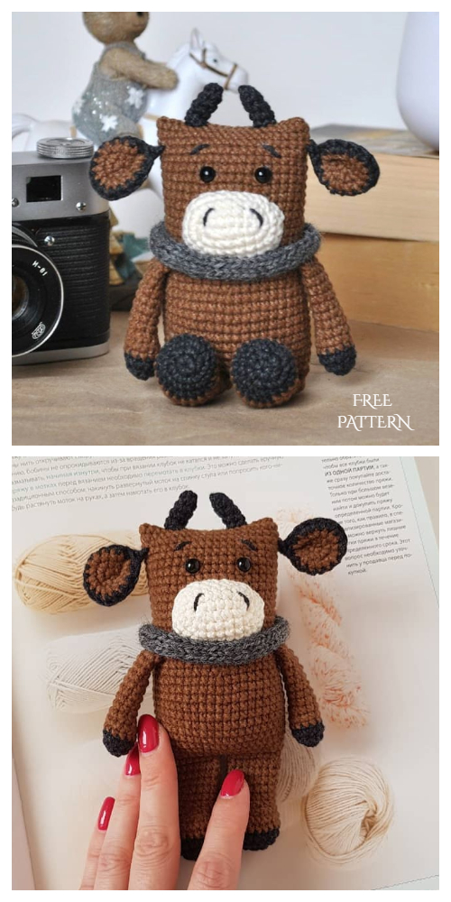 Amigurumi Bull Toy Free Crochet Patterns