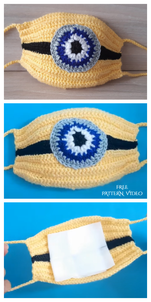 Minion and Frog Mask Free Crochet Patterns Video Tutorial