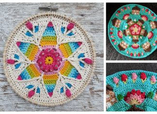 Scrap Yarn Rainbow Mandala Free Crochet Patterns Scrap Yarn Rainbow Mandala Free Crochet Patterns