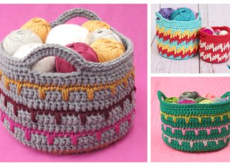 Spike Stitch Basket Free Crochet Patterns Spike Stitch Basket Free Crochet Patterns