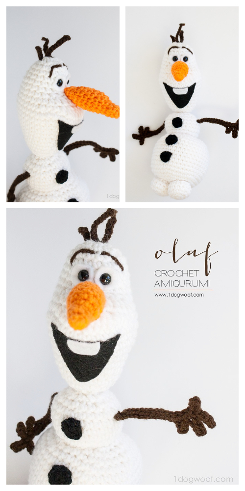 Amigurumi Olaf the Snowman Free Crochet Patterns