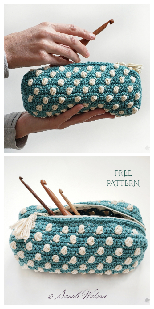 Bobble Notions Bag Free Crochet Pattern