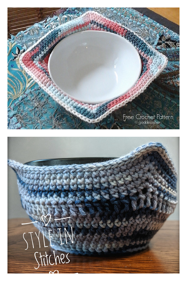 Hot&Cold Bowl Cozy Hot Pad Free Crochet Patterns