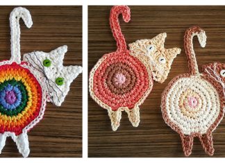 Cat Butt Coaster Free Crochet Patterns and Paid Cat Butt Coaster Free Crochet Patterns