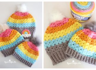 Cluster V-stitch Hat Free Crochet Patterns Cluster V-stitch Hat Free Crochet Patterns
