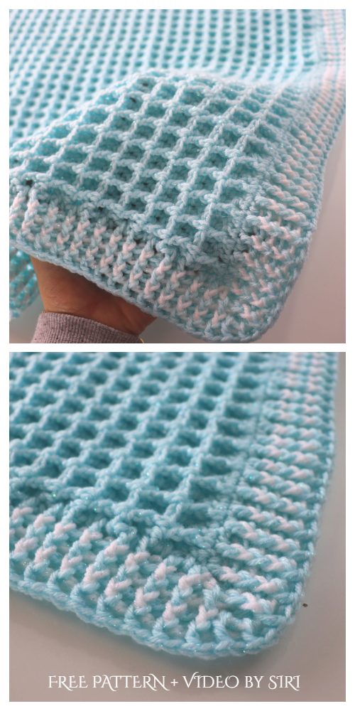 Waffle crochet baby discount blanket