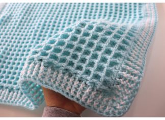Easy Waffle Baby Blanket Free Crochet Pattern + Video Easy Waffle Baby Blanket Free Crochet Pattern + Video