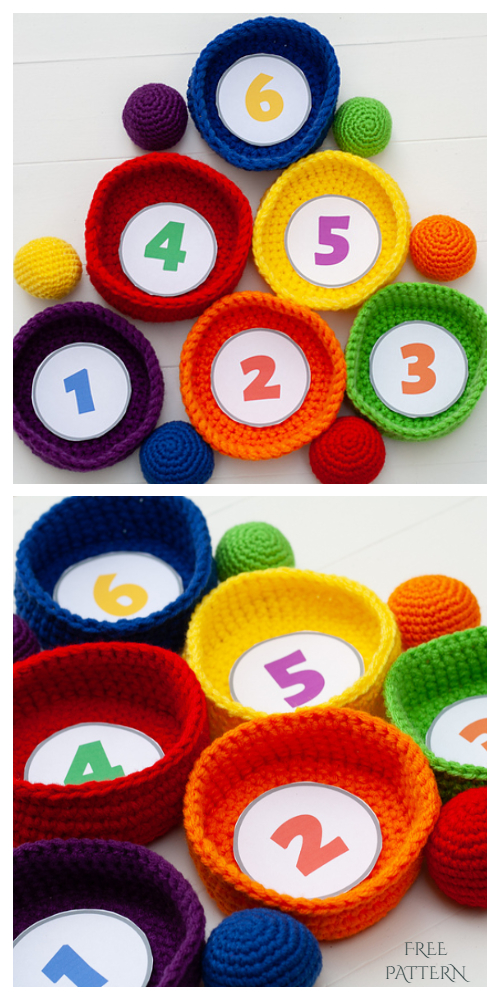 Educational Baby Ball Toss Game Free Crochet Patterns