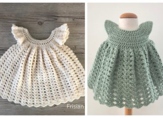 Girls Shell Stitch Dress Crochet Patterns +  Video Girls Shell Stitch Dress Crochet Patterns + Video