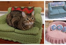 Kitty Cat Couch Bed Crochet Patterns Kitty Couch Bed Crochet Patterns
