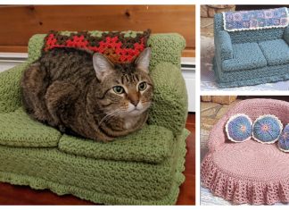 Kitty Cat Couch Bed Crochet Patterns Kitty Couch Bed Crochet Patterns