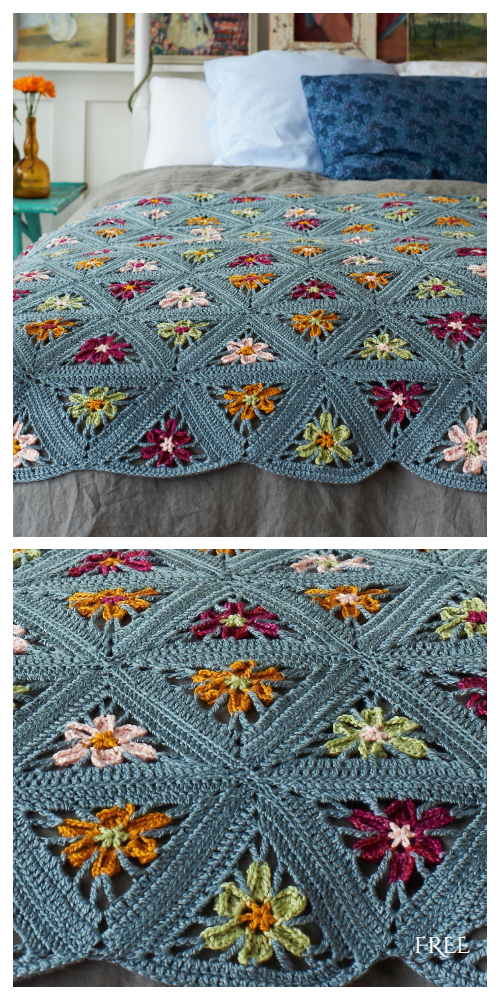 Triangle Blanket Free Crochet Patterns