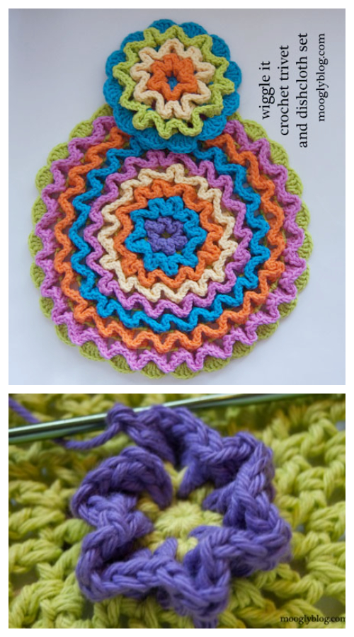 Wiggly Trivet Free Crochet Patterns + Video
