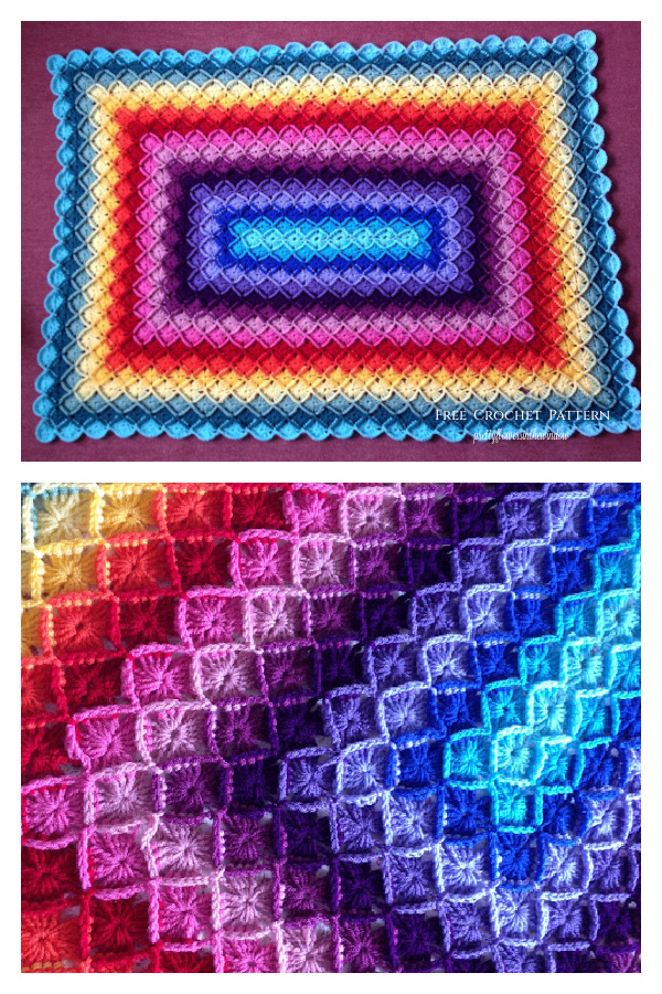 Oblong Bavarian Buster Blanket Free Crochet Patterns