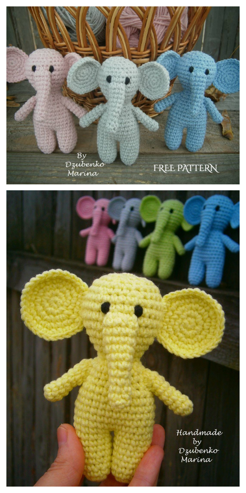 Crochet Elephant Amigurumi Free Patterns