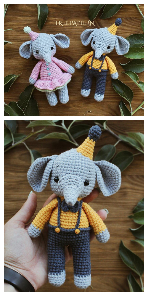 Crochet Elephant Amigurumi Free Patterns