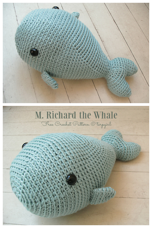 Crochet M. Richard the Whale Amigurumi Free Patterns