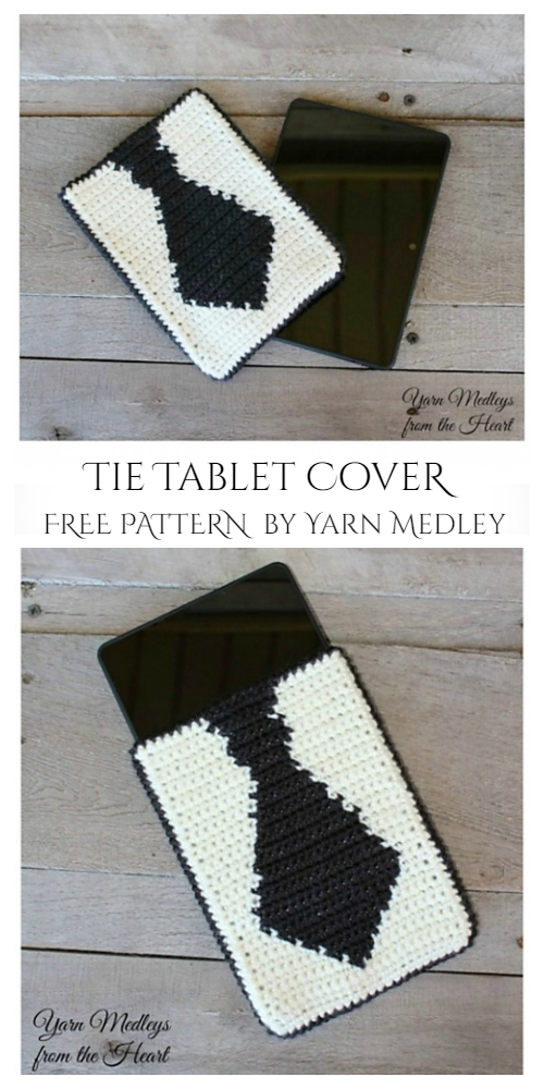 Tie Tablet Cover Free Crochet Pattern