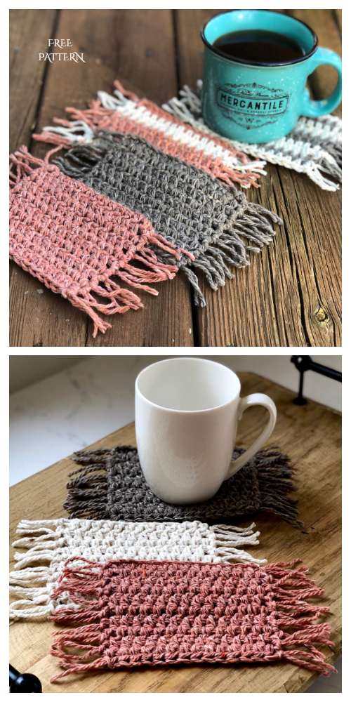 Mug Rug Coaster Free Crochet Patterns