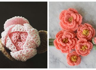 Peony Flower Free Crochet Patterns & Paid Peony Flower Free Crochet Patterns