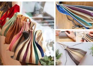 Pleats Wrinkle Bag Free Crochet Pattern + Video Pleats Wrinkle Bag Free Crochet Pattern + Video