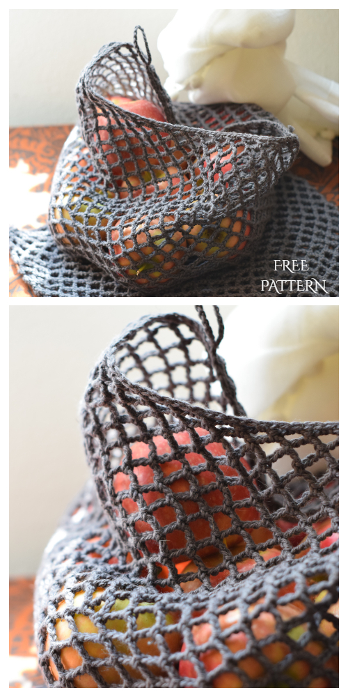 Reusable Net Produce Bag Free Crochet Patterns