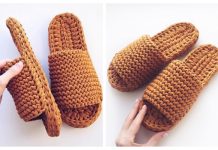 Chunky T-shirt Yarn Slippers Free Crochet Pattern + Video Chunky T-shirt Yarn Slippers Free Crochet Pattern + Video