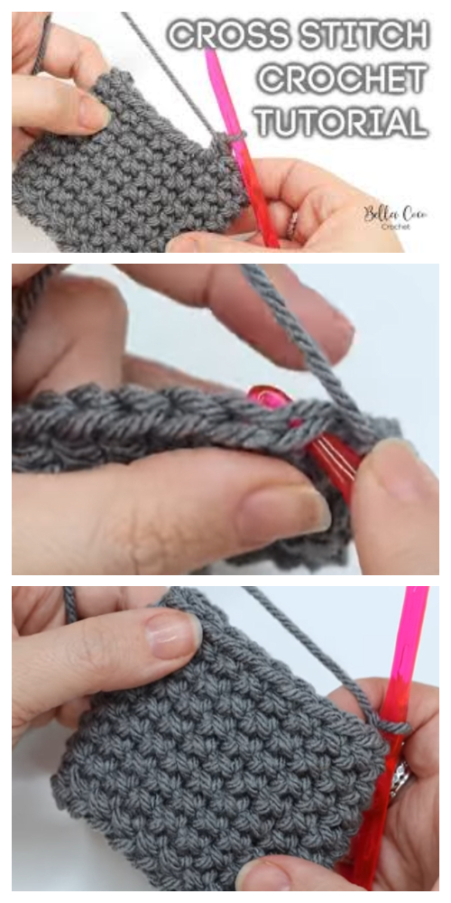 Cross Stitch Single Crochet Free Pattern + Video
