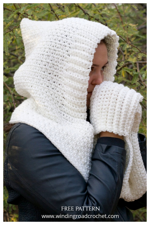 Woodland Hooded Scarf Free Crochet Patterns