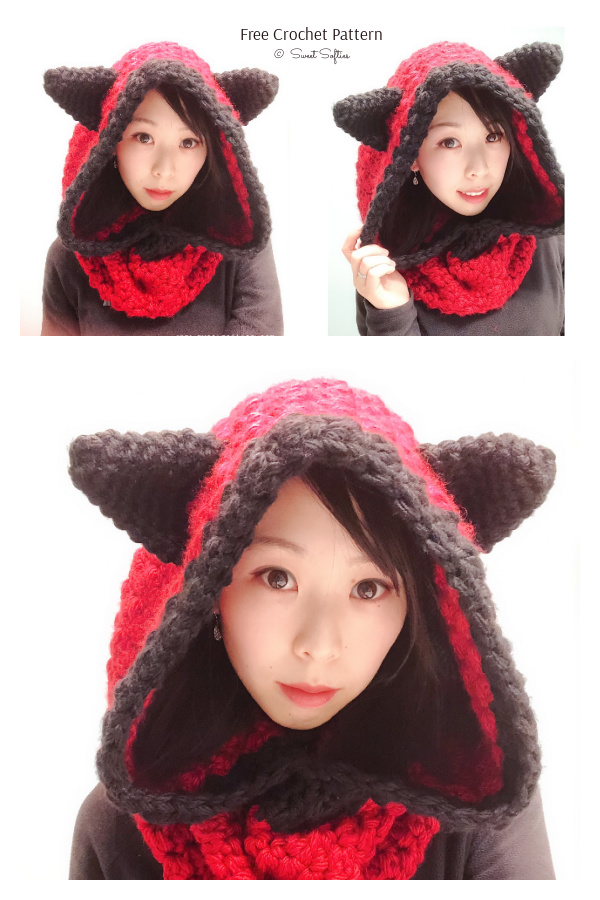 Hooded Fox Cowl Free Crochet Pattern