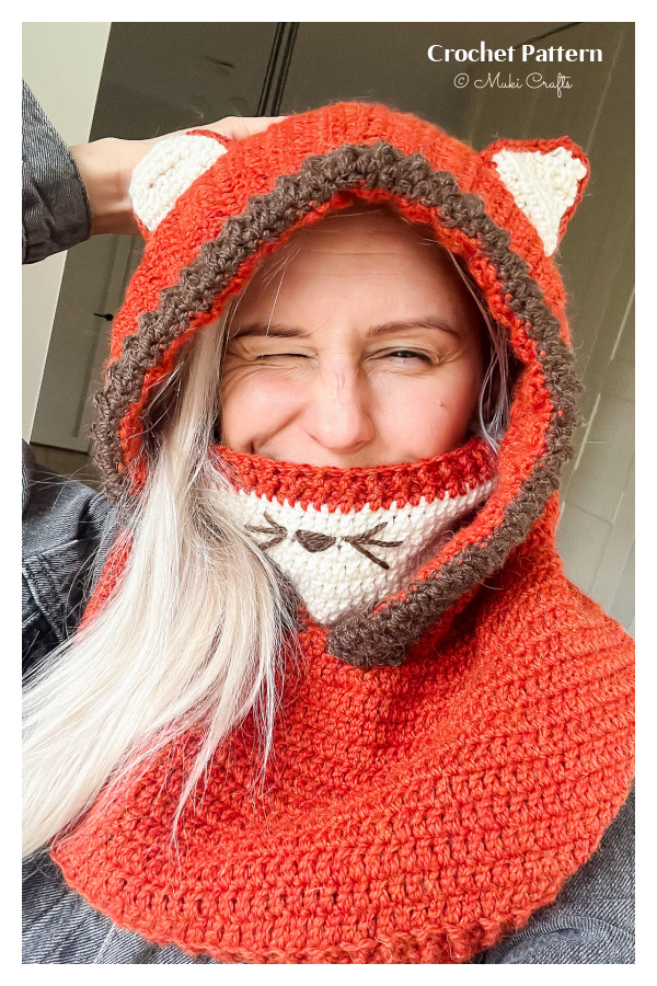 Reed Fox Hooded Cowl Crochet Pattern