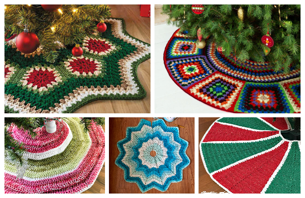 Granny Motif Tree Skirt Crochet Pattern 787 