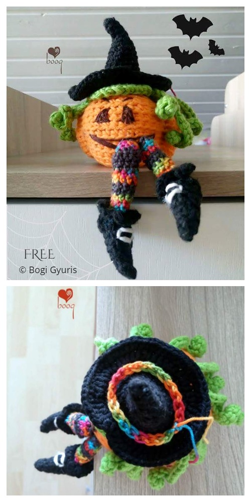 Crochet Witches pumpkin Doll Amigurumi Patterns