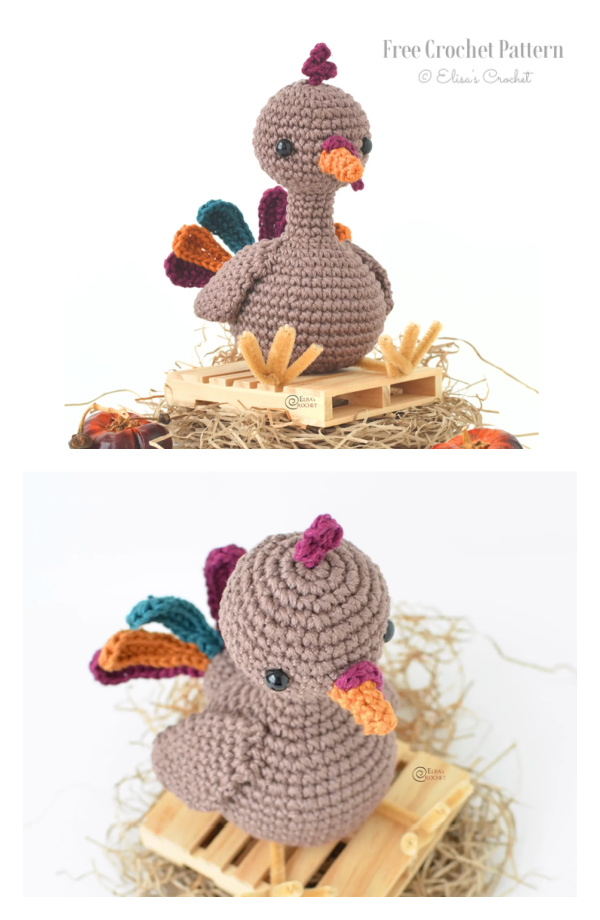 Crochet Stewie the Turkey Amigurumi Free Pattern