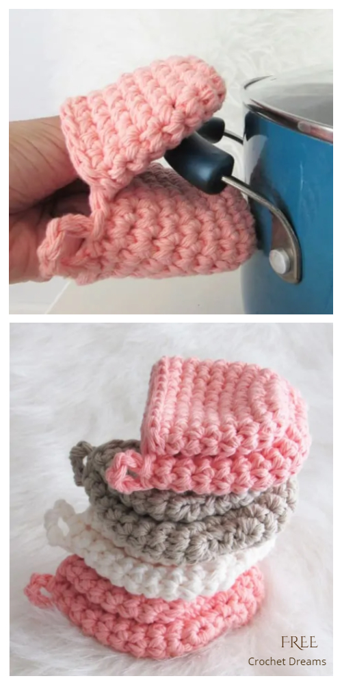 Mini Mitts Potholder Free Crochet Patterns 