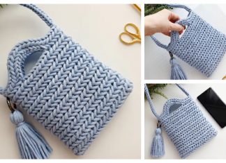 Herringbone Stitch Bag Free Crochet Pattern + Video Herringbone Stitch Bag Free Crochet Pattern + Video