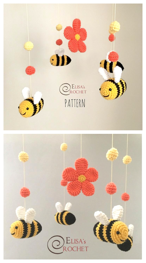 Baby Bees Crib Mobile Free Crochet Patterns