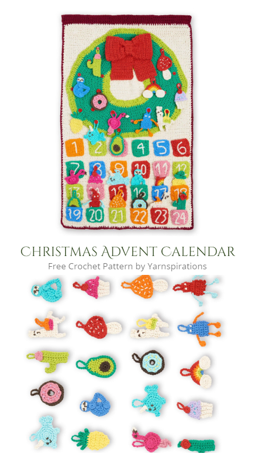 Modern Christmas Advent Calendar Free Crochet Patterns