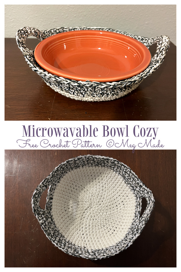 Microwavable Bowl Cozy Hot Pad Free Crochet Pattern