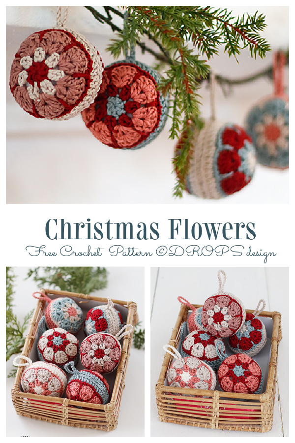 Crochet Christmas Bauble Ornament Free Patterns