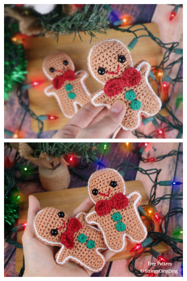 Christmas Crochet Gingerbread Man Amigurumi Free Patterns