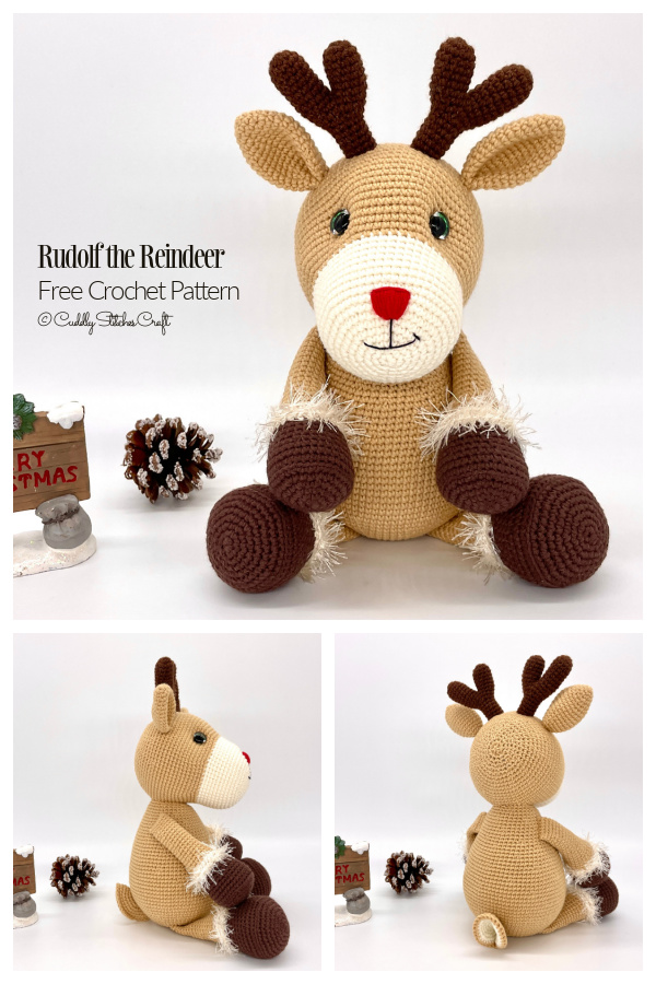Crochet Rudolf the Reindeer Amigurumi Free Patterns