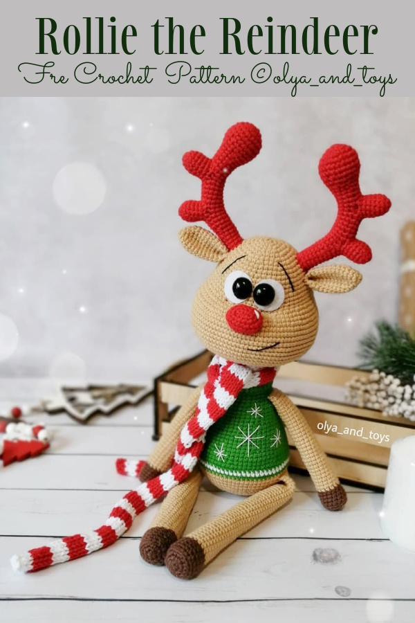Christmas Crochet Bucky the Reindeer Amigurumi Free Patterns